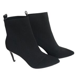 XOXO Womens Black Pull On Pointed Toe Dressy Booties Shoes Fits Sz 8 NWOT